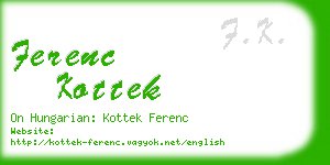 ferenc kottek business card